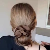 High-end satin large intestine hair band, simple hair band, Korean style, intestinal band, hair tie, women's bun hair rope details Picture